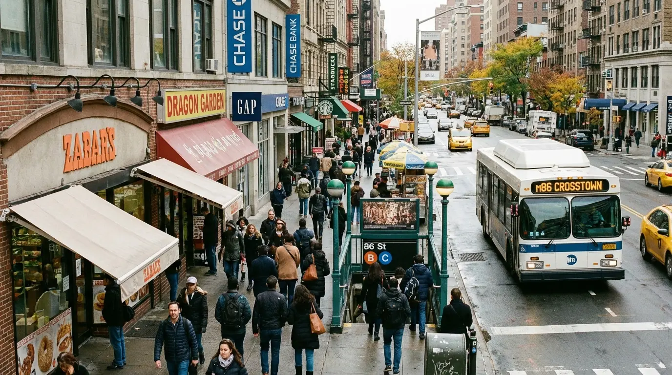 Wedding Photography Bensonhurst — 86th Street retail spine with awnings and sidewalk activity