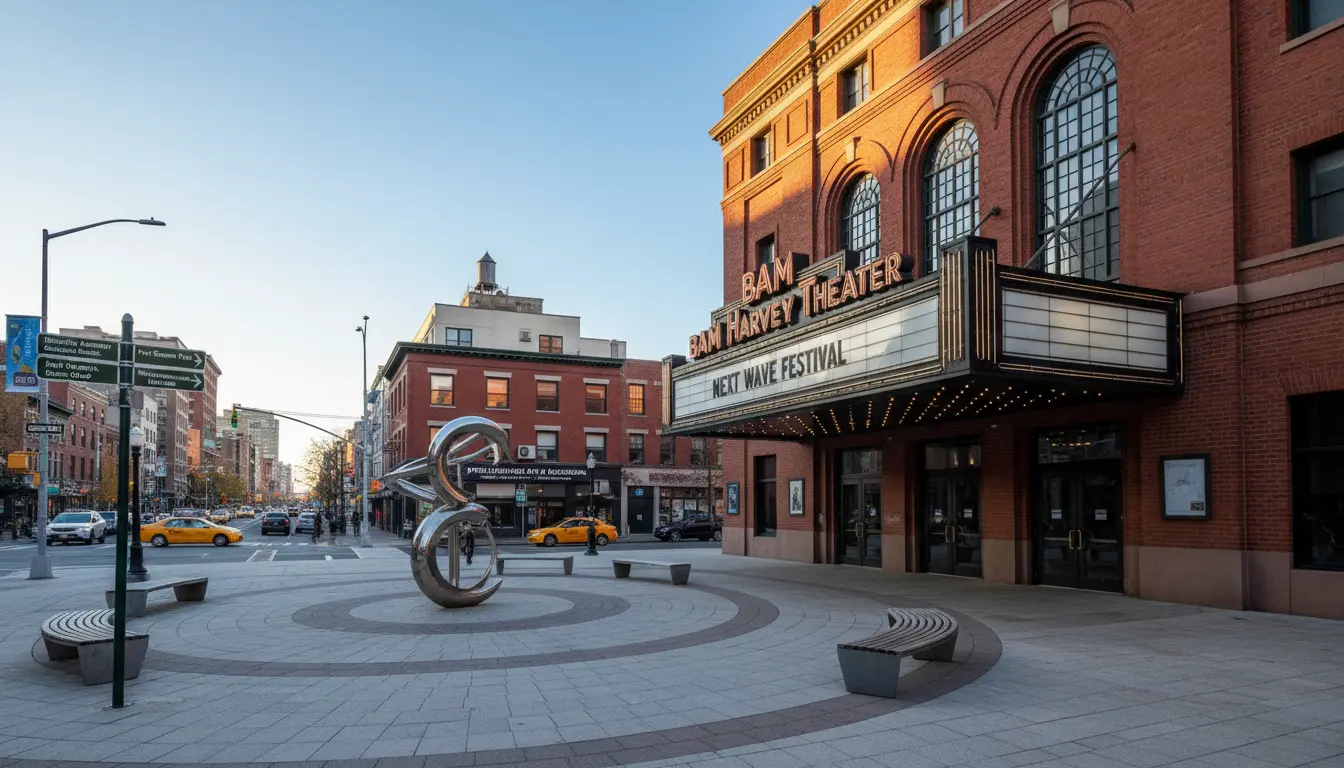 Wedding Photography Fort Greene — exterior of BAM Harvey Theater and adjacent courtyard in Fort Greene
