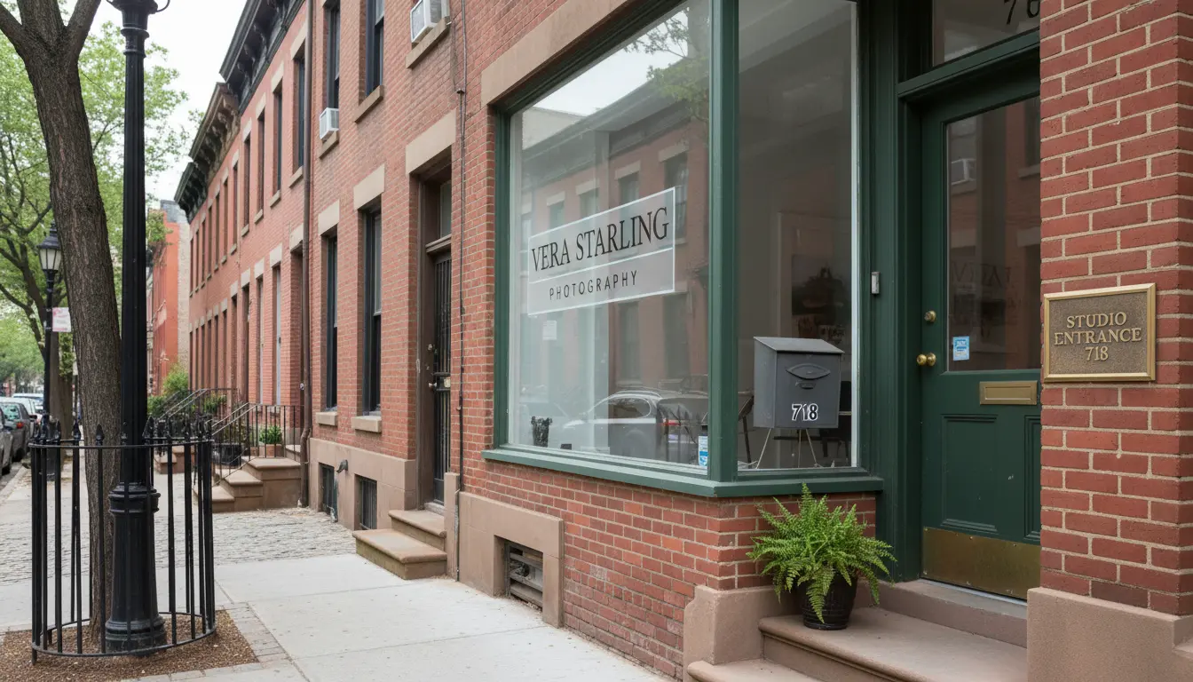 Engagement photography Brooklyn Vera Starling Photography studio exterior