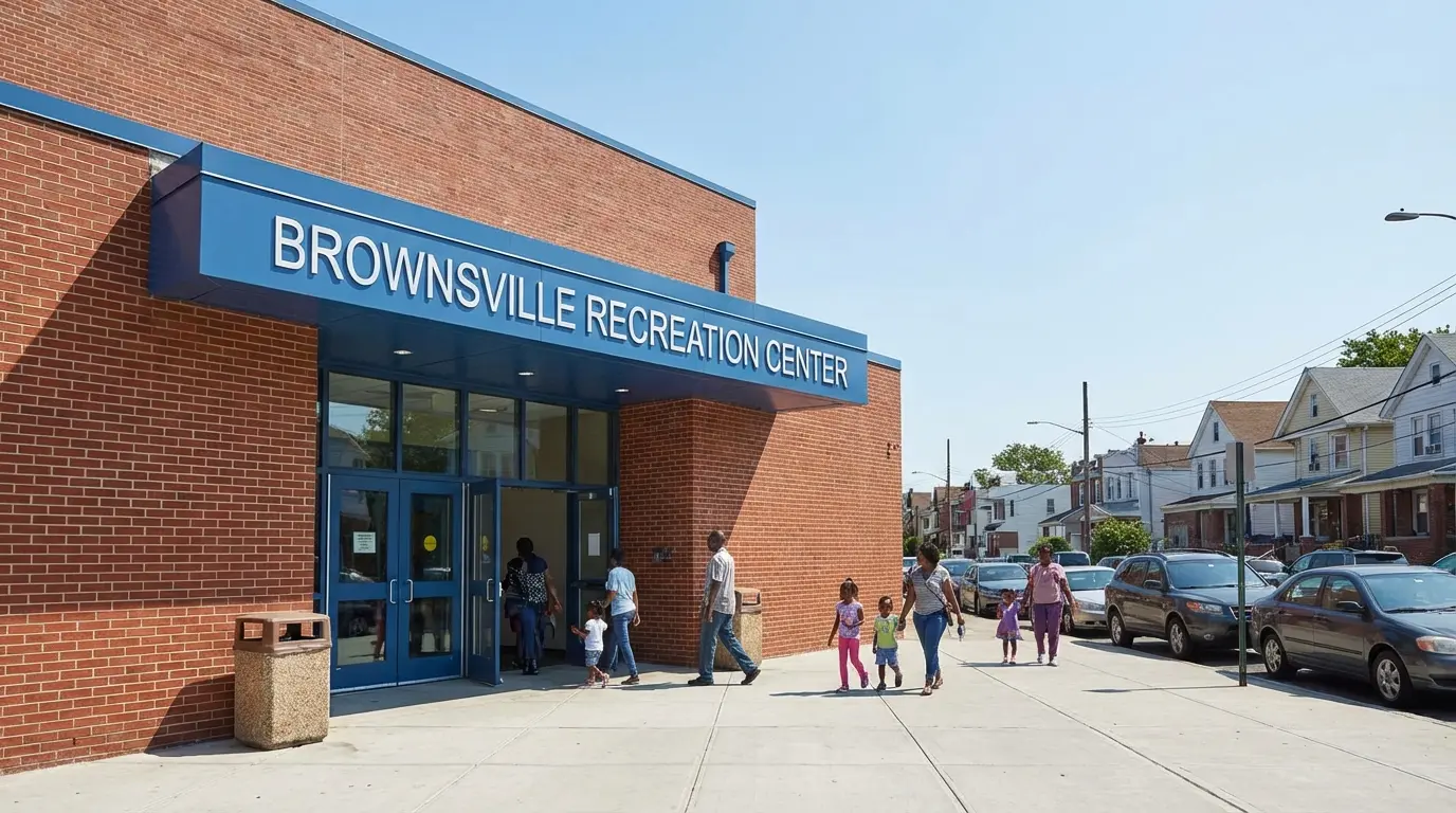 Wedding Photography Brownsville — Brownsville Recreation Center entrance and sign