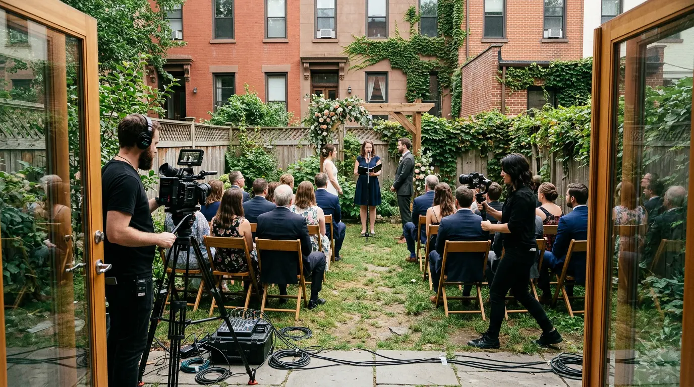 Multi-camera wedding videography ceremony coverage in Carroll Gardens Brooklyn