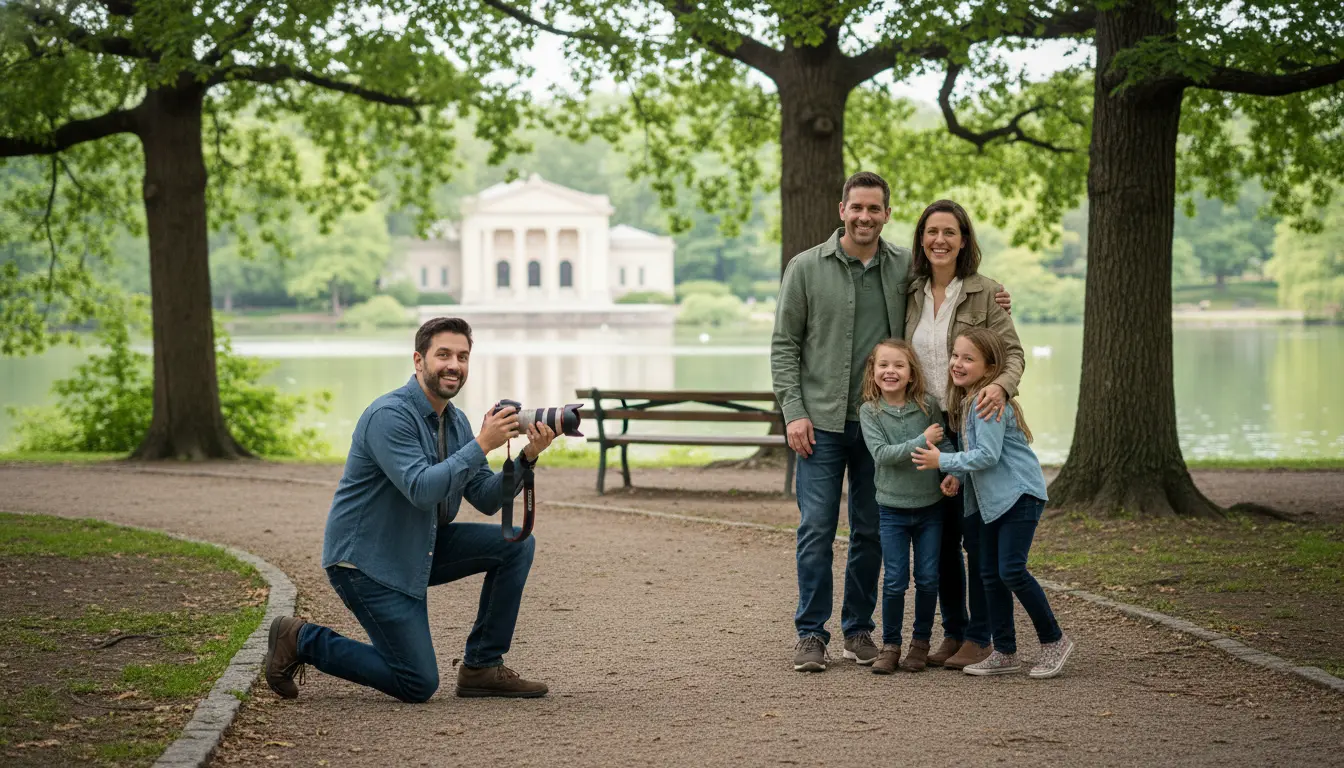 photography session planning consultation Brooklyn photographer reviewing shot list on tablet