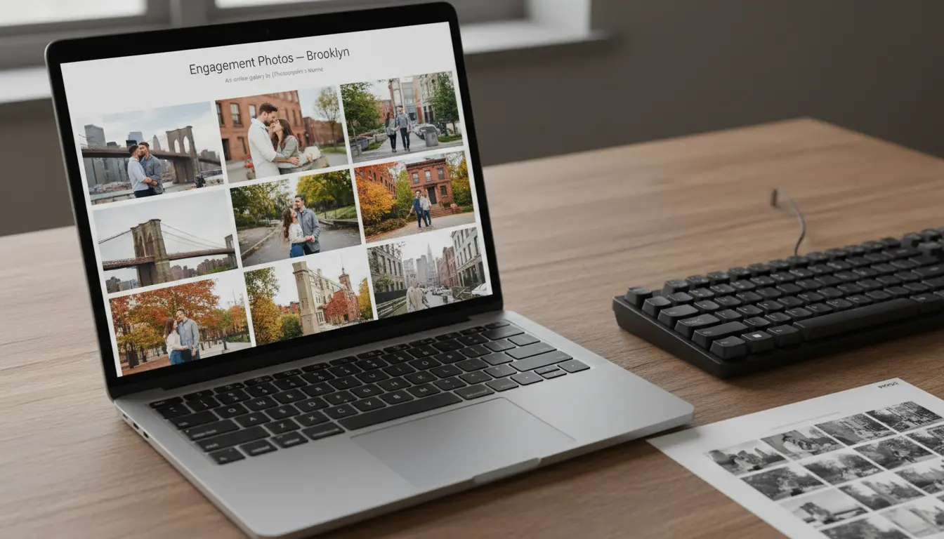 Engagement photography Brooklyn delivered online gallery thumbnails