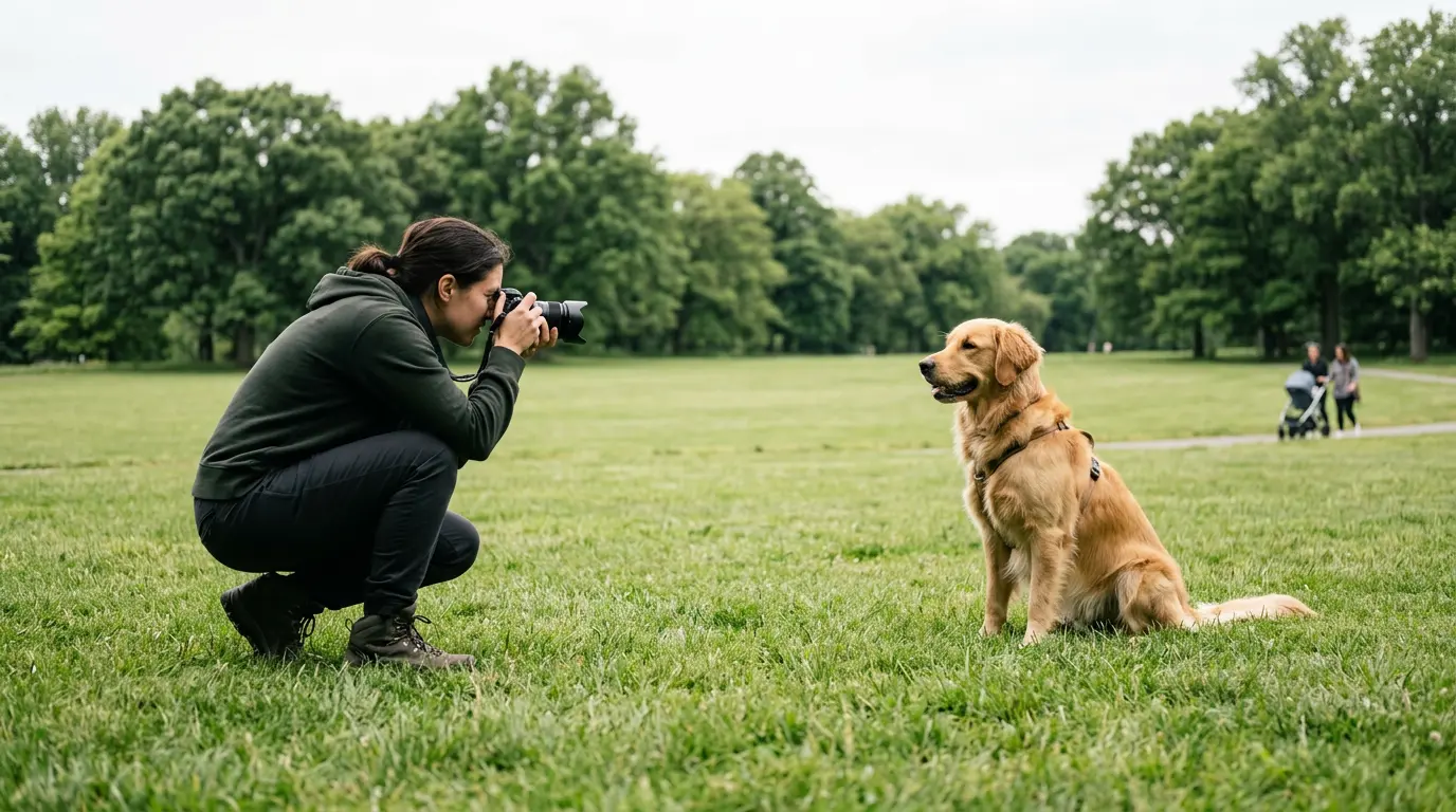Dog photography session at Prospect Park near Kensington Brooklyn