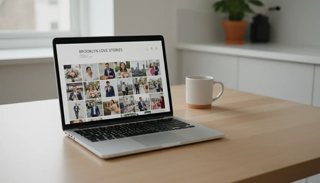 wedding photo editing and backup workflow Brooklyn studio workstation