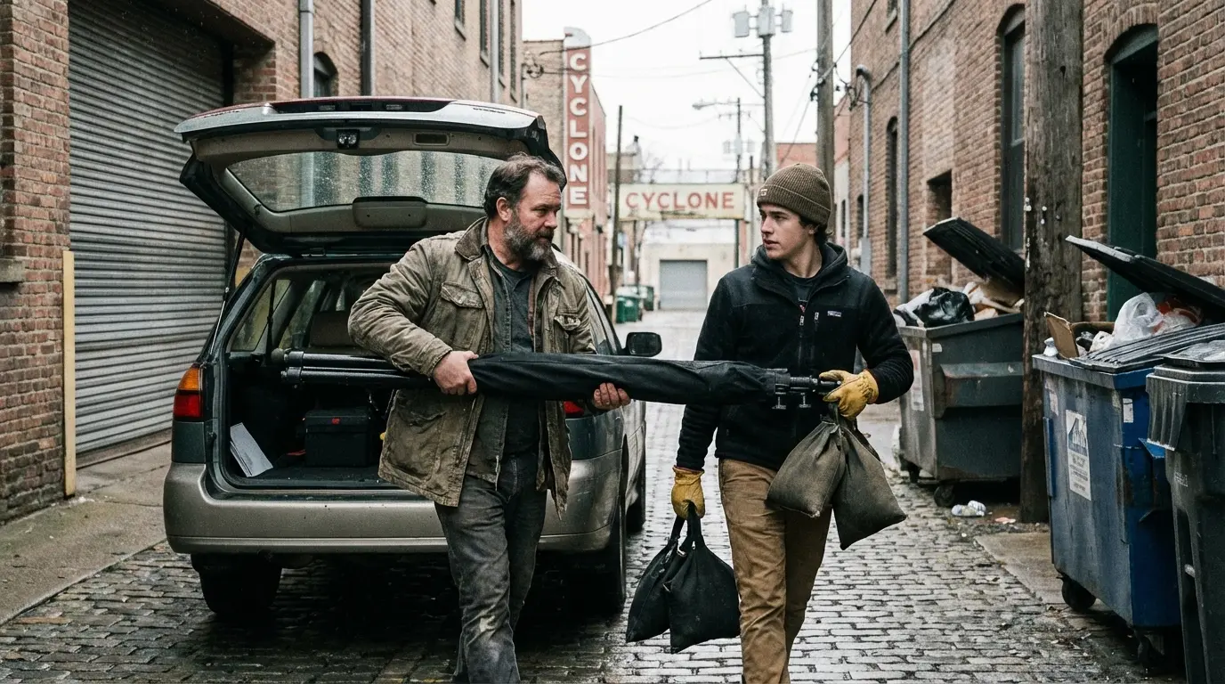 Wedding Photography Coney Island — Surf Avenue commercial corridor contrasted with a quieter side street showing street-by-street shifts.