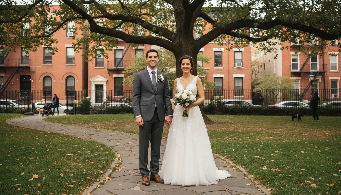 Wedding Photography Midwood — portrait session in Kolbert Park pocket park