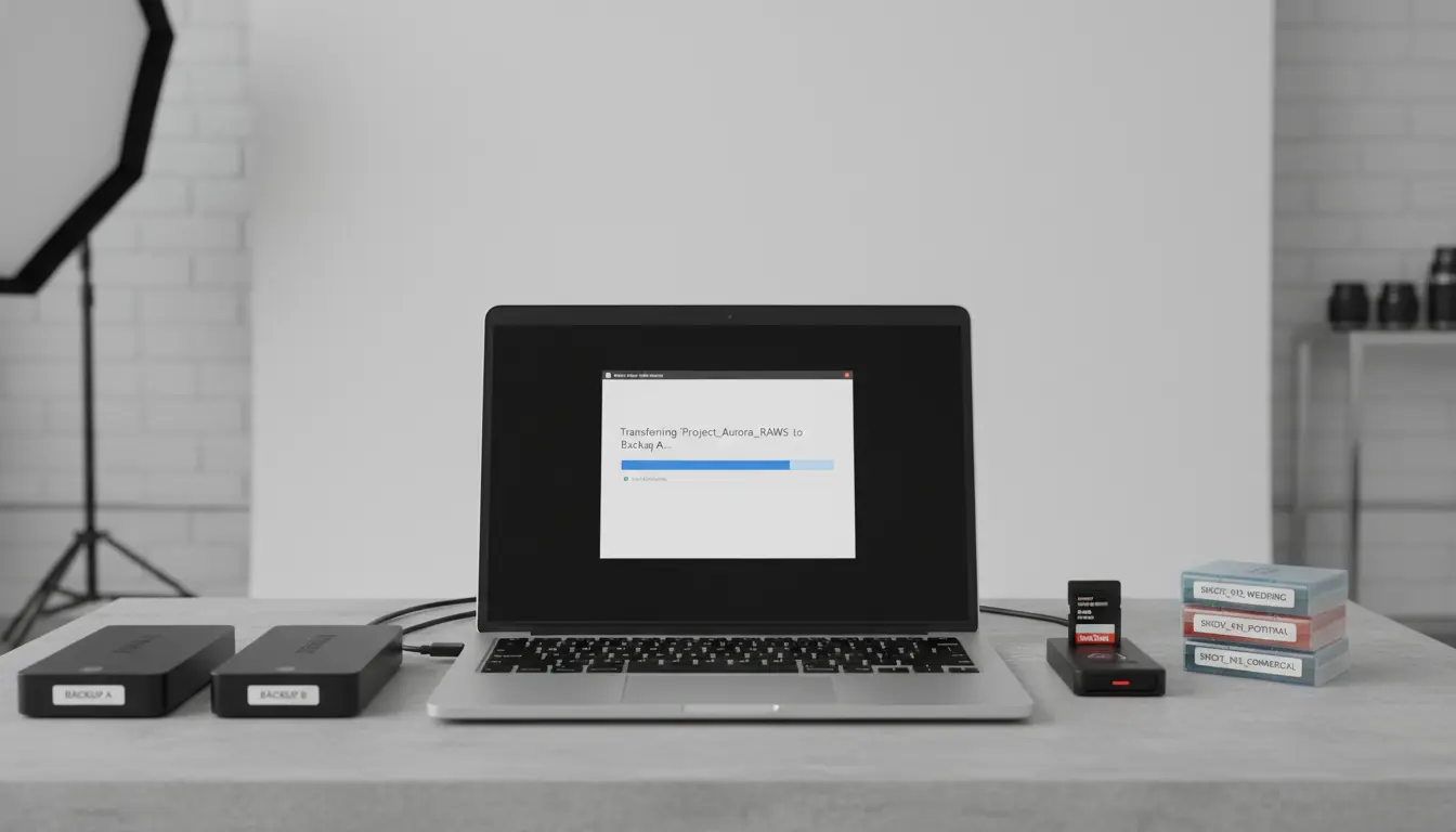 elopement videography Brooklyn on-site data backup and file transfer workflow