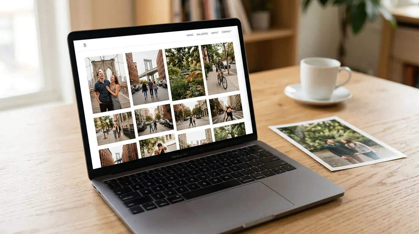 Online photo gallery delivery format for Brooklyn photography session completed images