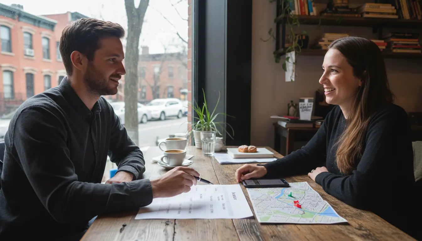 elopement videography Brooklyn pre-elopement planning meeting with timeline