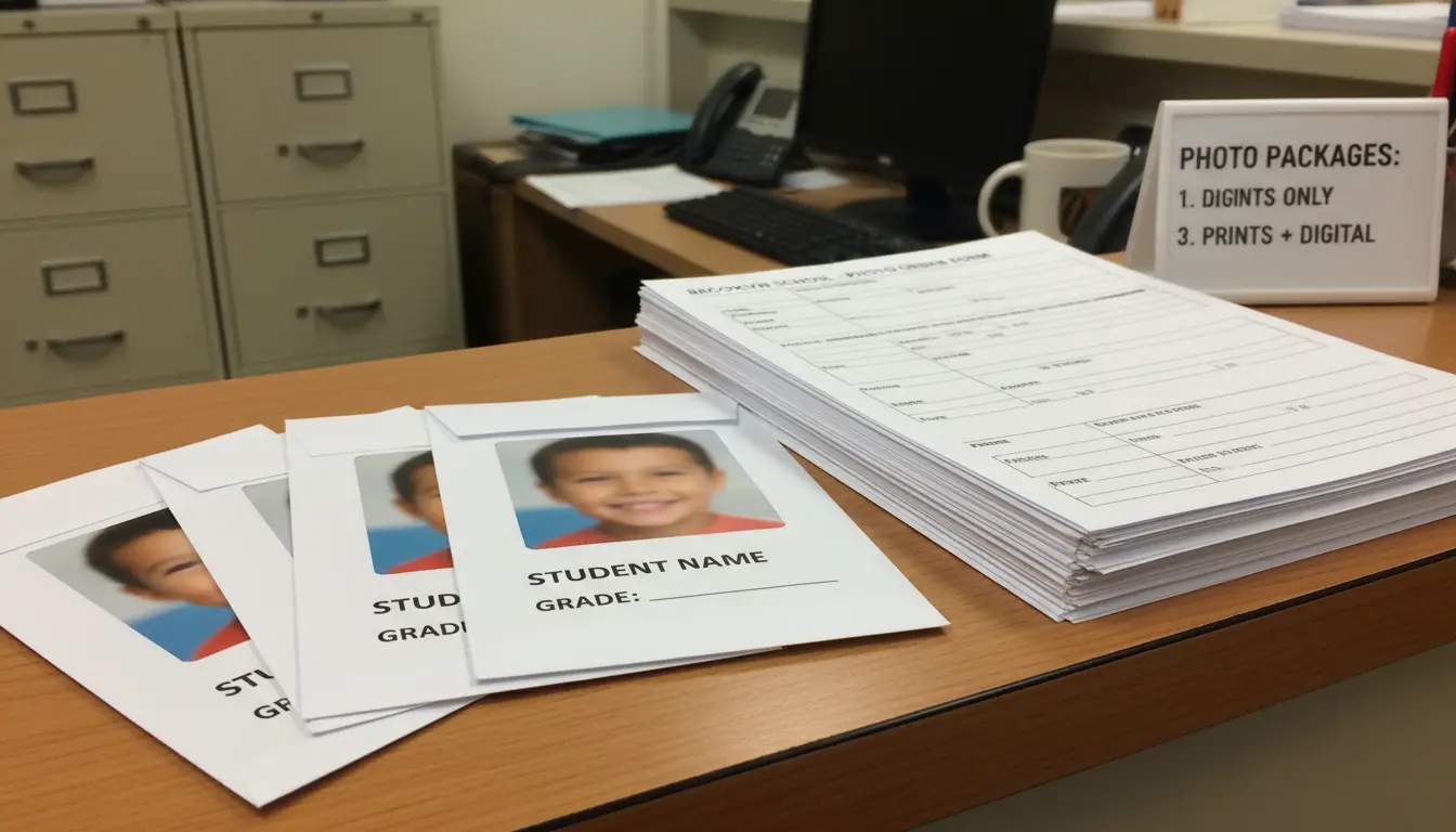 School portraits Brooklyn showing sample print packages and order forms