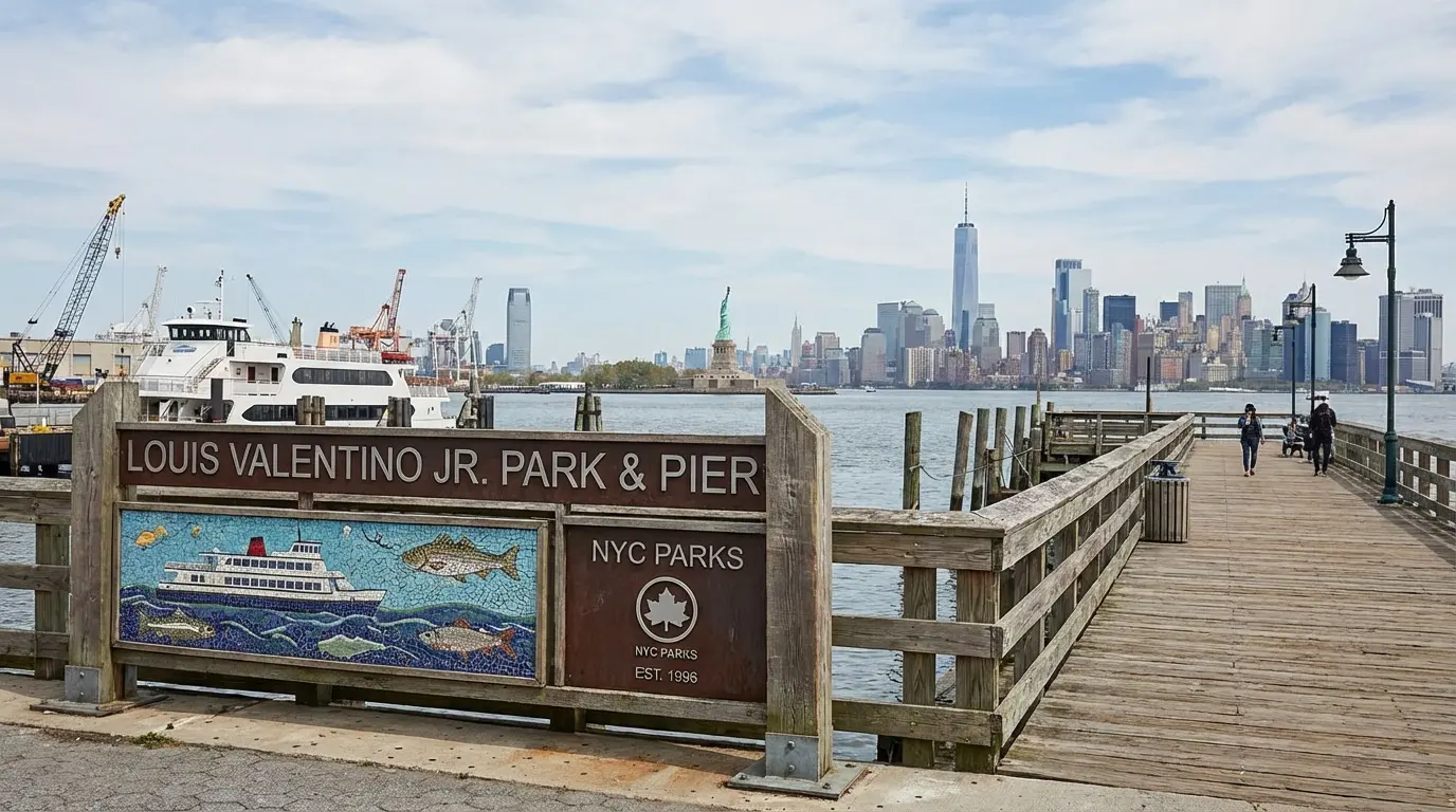 Wedding Photography - Louis Valentino Jr. Park & Pier entrance sign, Red Hook