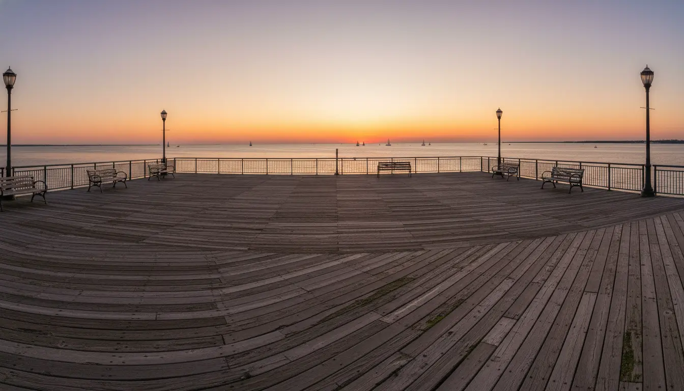 Wedding Photography - Valentino Pier edge and waterfront horizon, Red Hook