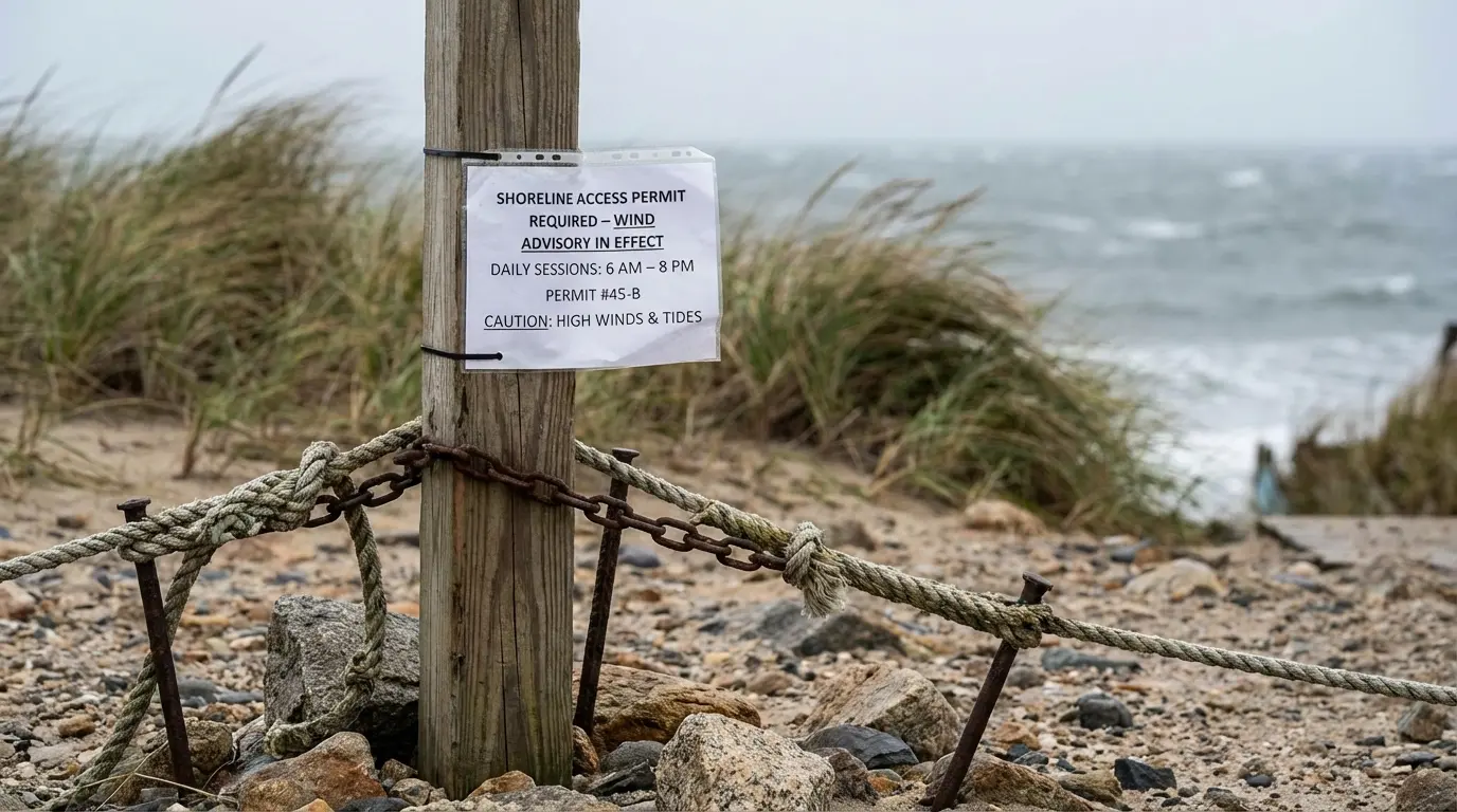 Wedding Photography Canarsie - secured photography gear and permit notice at Canarsie waterfront