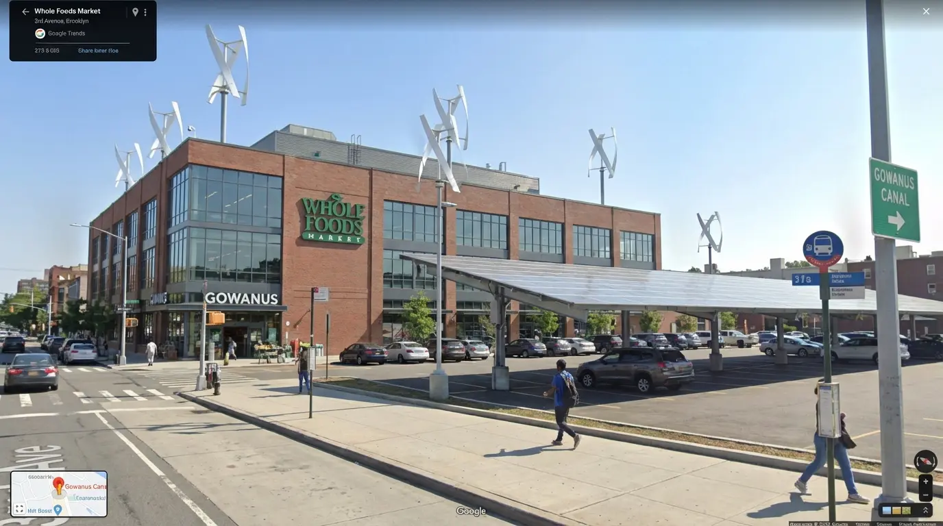 Wedding Photography Gowanus — Whole Foods Gowanus storefront and visible roof parking deck